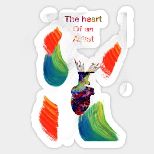 The heart of an artist Sticker